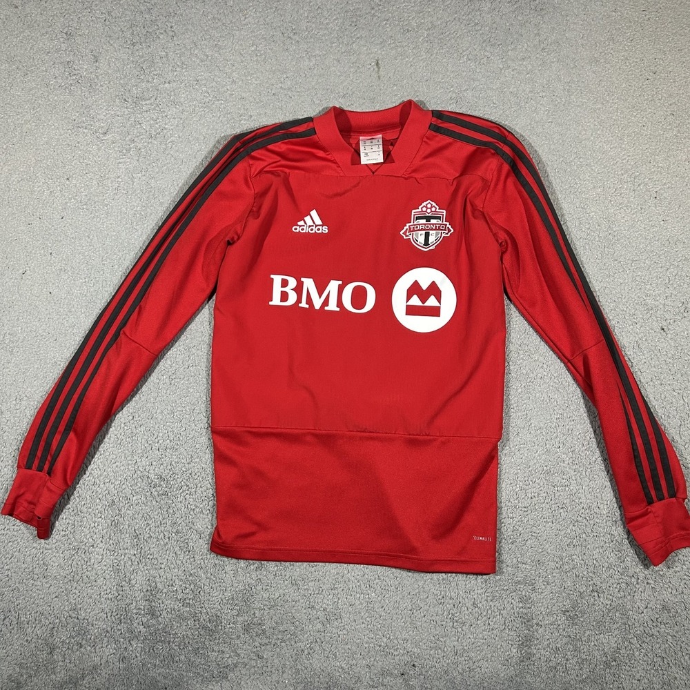 Adidas MLS Toronto FC Soccer Jersey Longsleeve Shirt Red Mens XS CF0057